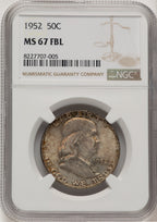 1952 50C FL Franklin Half Dollar NGC MS67