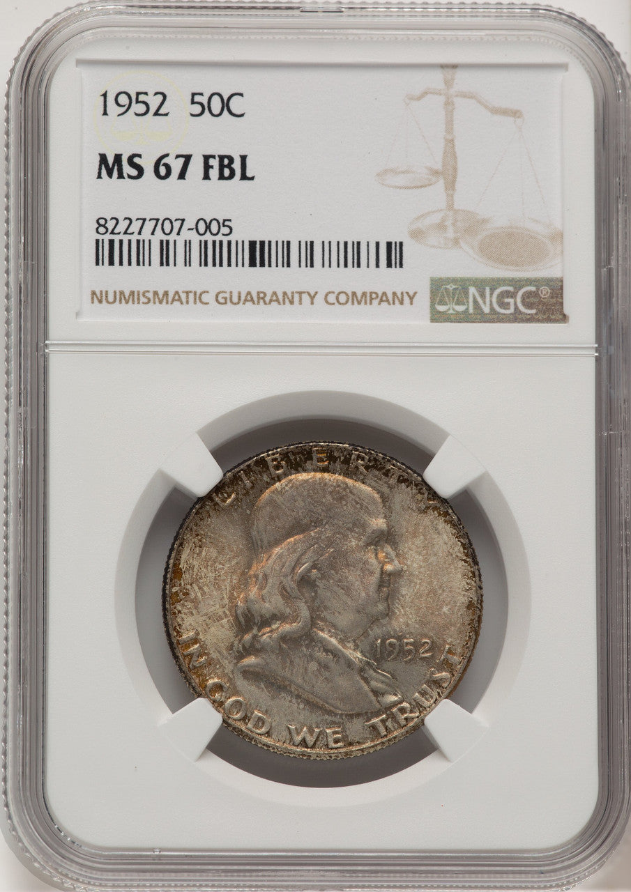 1952 50C FL Franklin Half Dollar NGC MS67