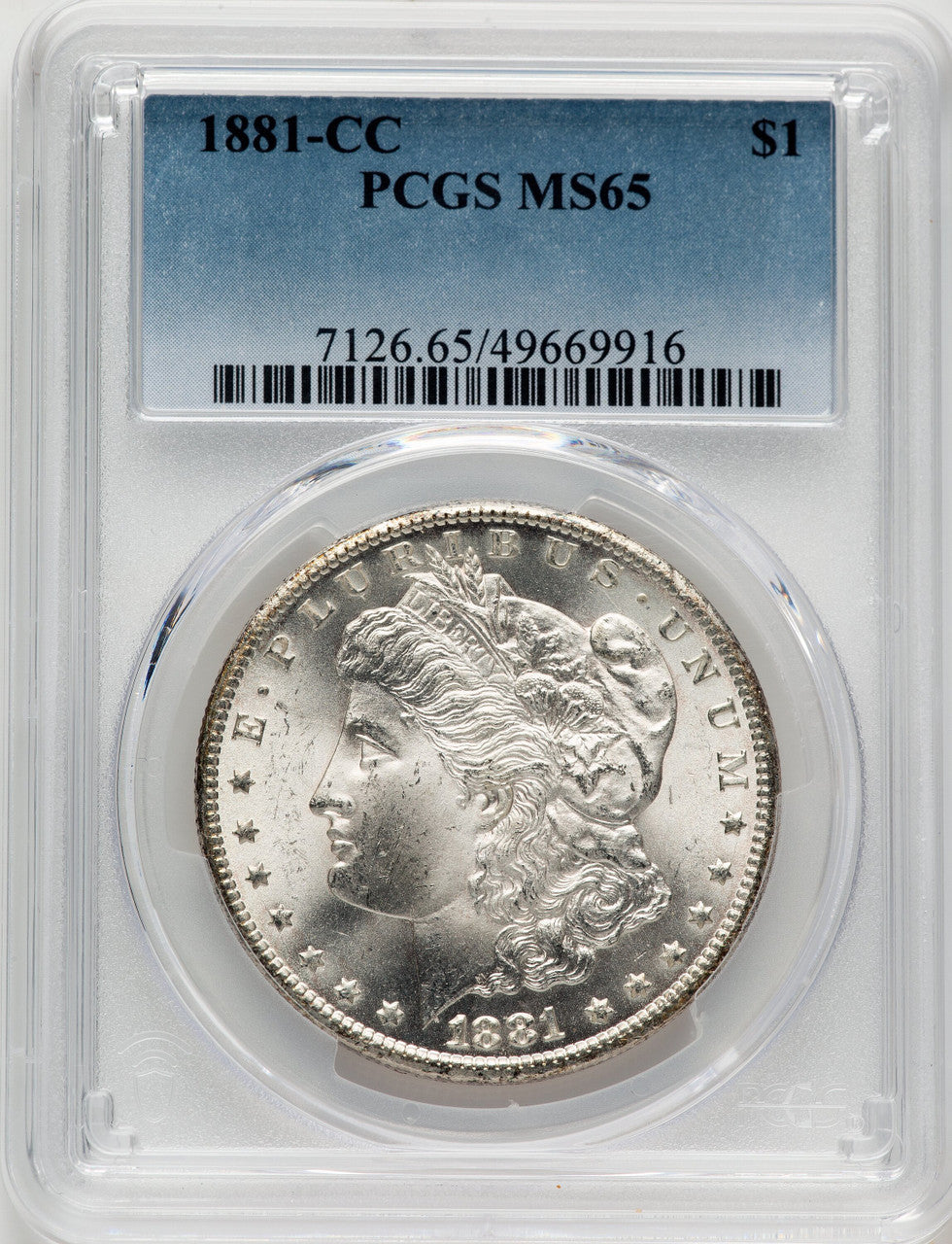 1881-CC Morgan Dollar PCGS MS65 (520735009)