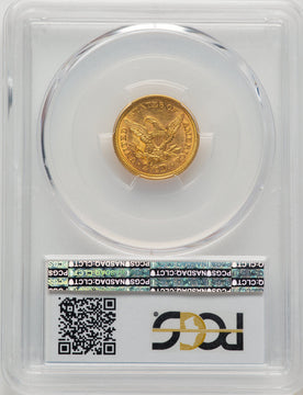 1861 $2.50 Old Rev. Liberty Quarter Eagle PCGS MS62