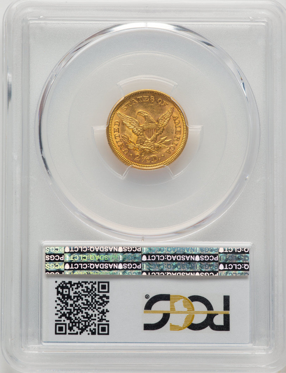 1861 $2.50 Old Rev. Liberty Quarter Eagle PCGS MS62