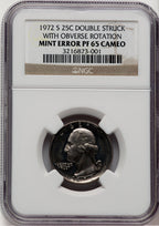 1972-S 25C CA Proof Washington Quarter NGC PR65