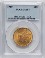 1910 $10 Indian Eagle PCGS MS64