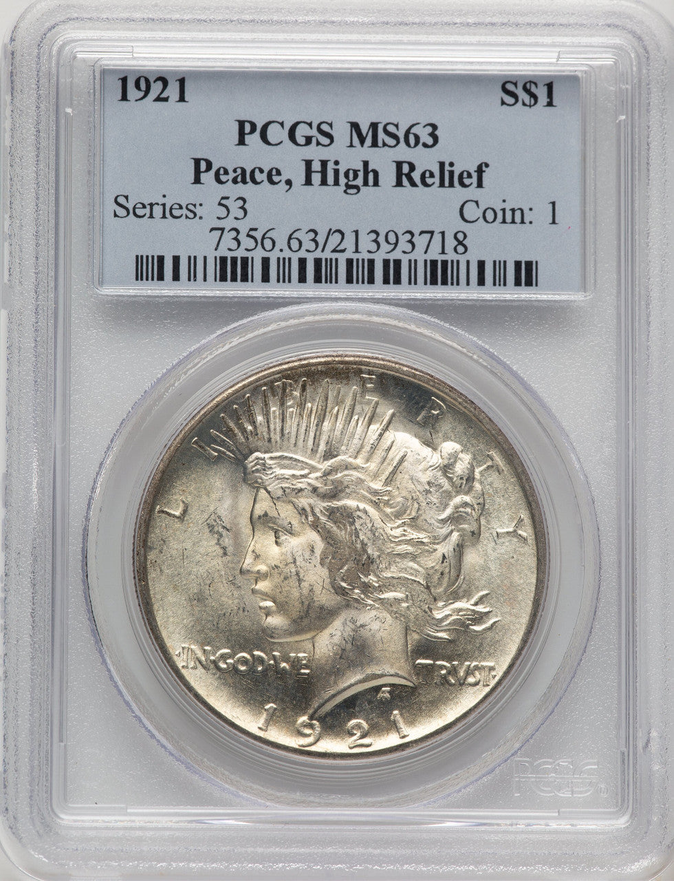 1921 Peace Dollar PCGS MS63 (774721029)