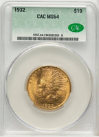 1932 $10 Indian Eagle CACG MS64