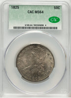 1825 50C Bust Half Dollar CACG MS64