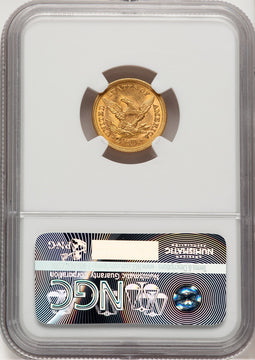 1861 $2.50 Old Rev. Liberty Quarter Eagle NGC MS62
