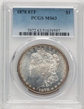 1878 8TF Morgan Dollar PCGS MS63 (776716002)