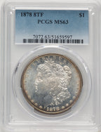 1878 8TF Morgan Dollar PCGS MS63 (776716002)