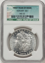 1878 8TF Morgan Dollar NGC MS63 (776716001)
