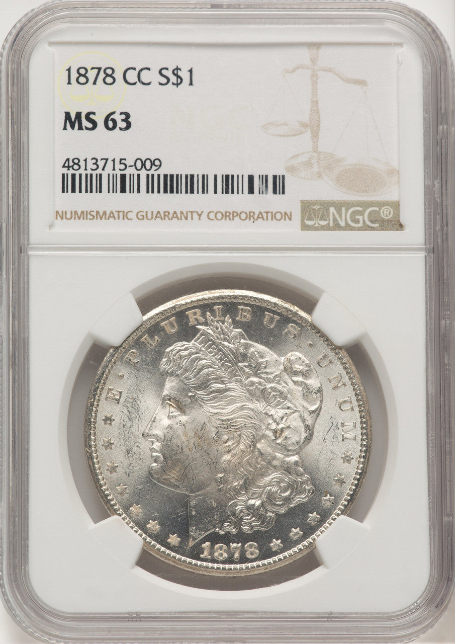 1878-CC Morgan Dollar NGC MS63 (776486009)