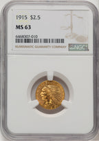 1915 $2.50 Indian Quarter Eagle NGC MS63 (776716064)