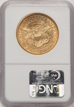 1864-S $20 Brown Label Liberty Double Eagle NGC AU55