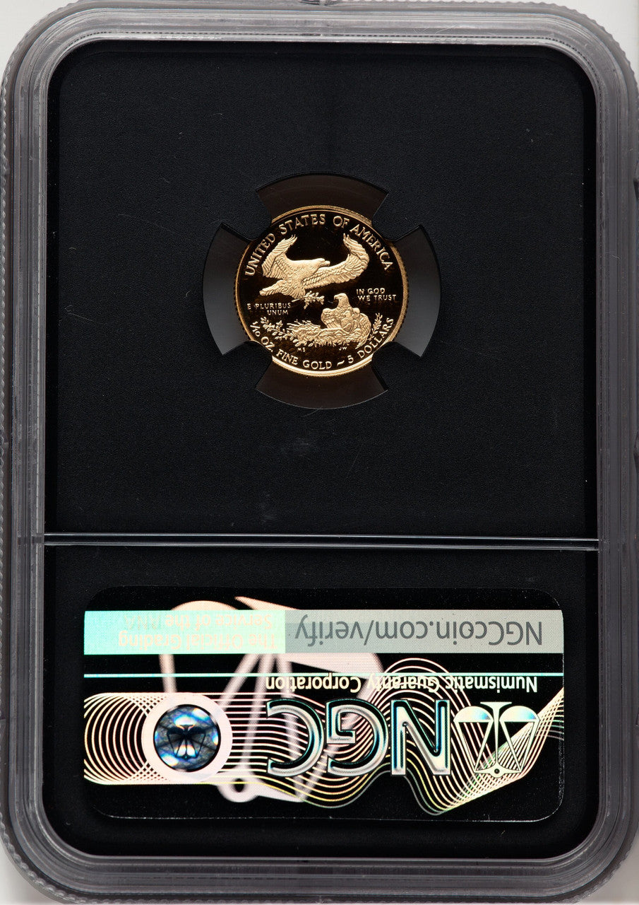 2019-W $5 One-Tenth Ounce Gold Eagle Miles Standish NGC PF70