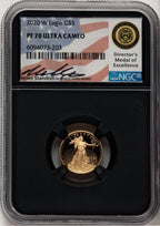 2020-W $5 One-Tenth Ounce Gold Eagle Miles Standish NGC PF70