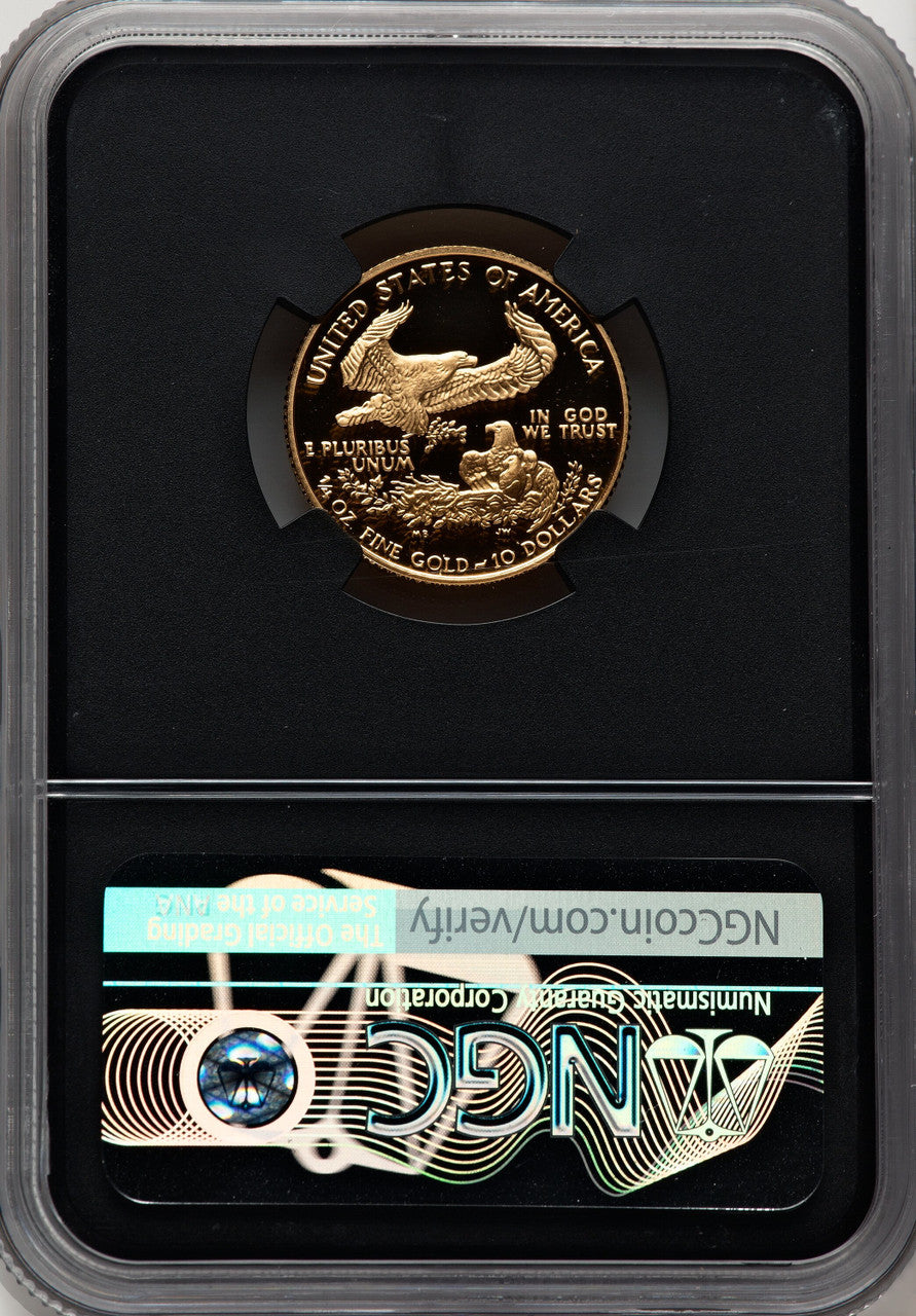 1991-P $10 Quarter-Ounce Gold Eagle Miles Standish NGC PF70