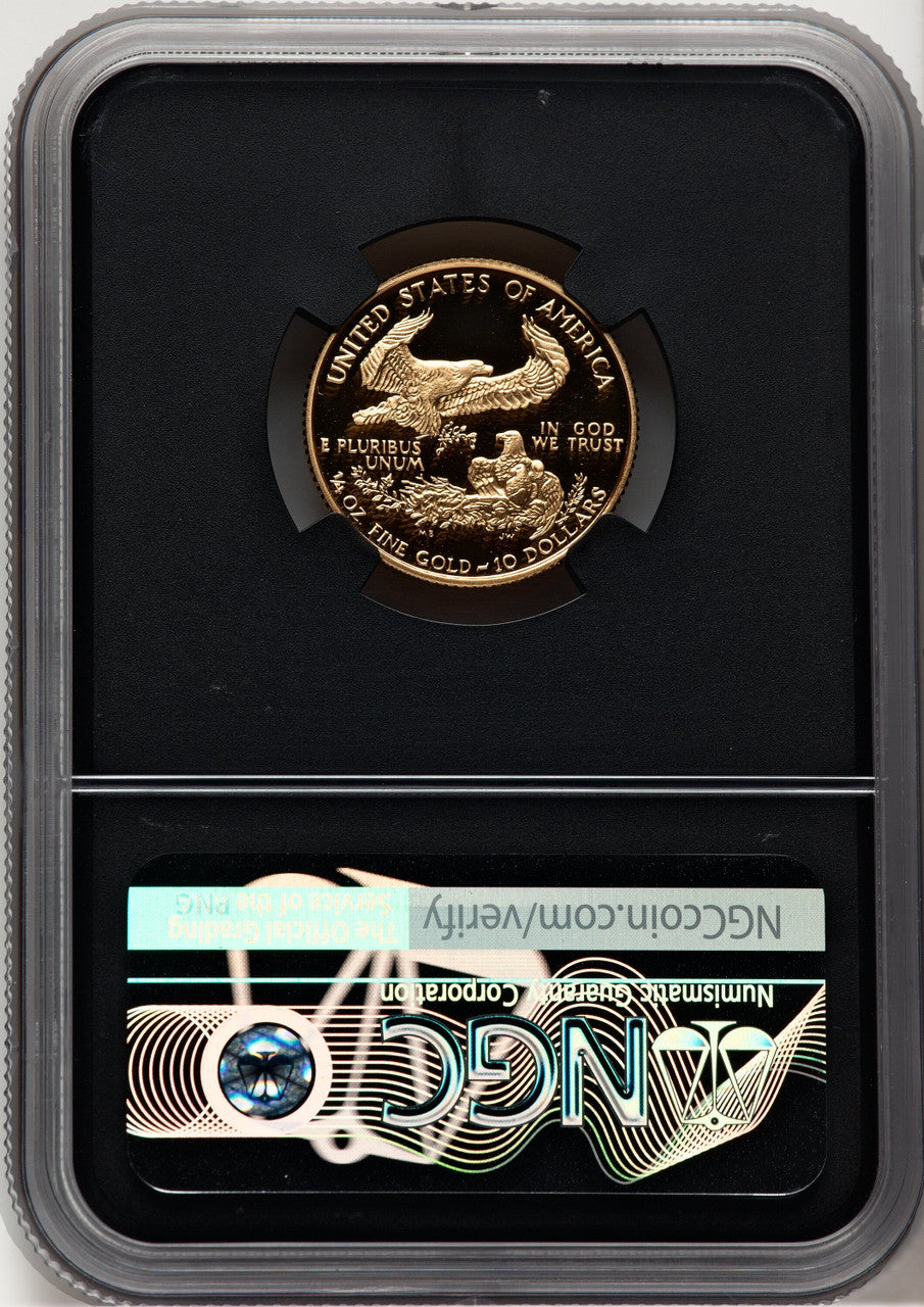 1993-P $10 Quarter-Ounce Gold Eagle Miles Standish NGC PF70