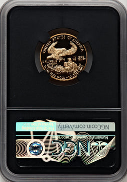 1998-W $10 Quarter-Ounce Gold Eagle Miles Standish NGC PF70