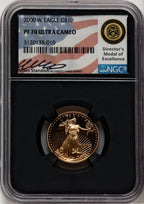 2000-W $10 Quarter-Ounce Gold Eagle Miles Standish NGC PF70