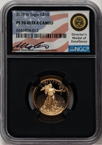 2019-W $10 Quarter-Ounce Gold Eagle Miles Standish NGC PF70