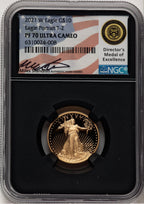 2021-W G$10 Quarter Ounce Gold Eagle Type Two Miles Standish NGC MS70