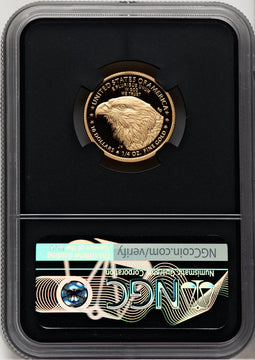 2021-W G$10 Quarter Ounce Gold Eagle Type Two Miles Standish NGC MS70