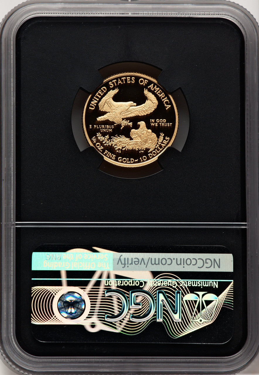 2010-W $10 Quarter-Ounce Gold Eagle Miles Standish NGC PF70