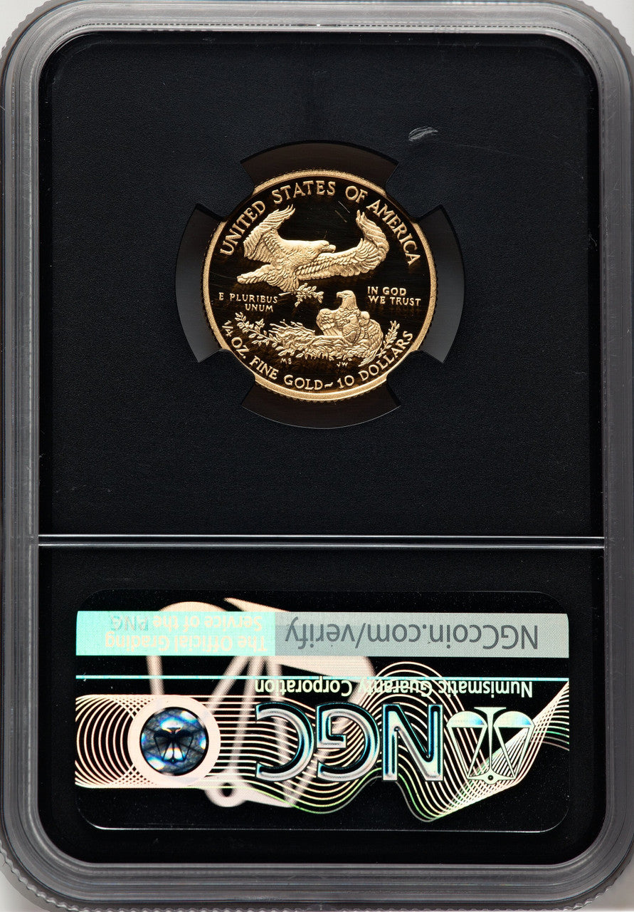 2014-W Quarter-Ounce Gold Eagle Miles Standish NGC PF70