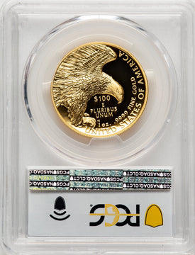 2019-W G$100 American Liberty High Relief Enhanced PL WP Mint Hoard Struck at West Point Label PCGS MS70 (777211002)