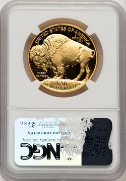 2006-W $50 One-Ounce Gold Buffalo .9999 Fine Gold Brown Label NGC PF70 (775284017)
