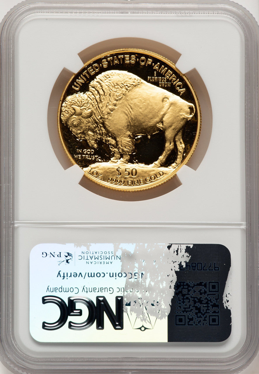 2006-W $50 One-Ounce Gold Buffalo .9999 Fine Gold Brown Label NGC PF70 (775284017)