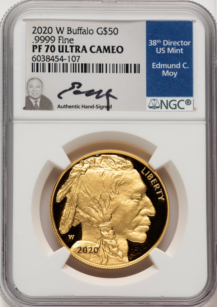 2020-W G$50 Gold Buffalo DCAM NGC PF70 Ed Moy
