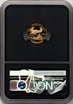 1989-P $5 Tenth-Ounce Gold Eagle Miles Standish NGC PF70