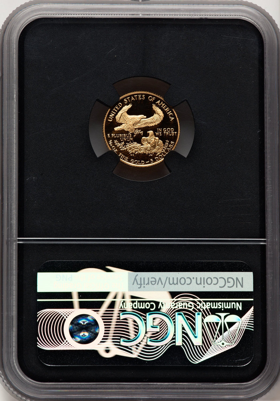 1989-P $5 Tenth-Ounce Gold Eagle Miles Standish NGC PF70