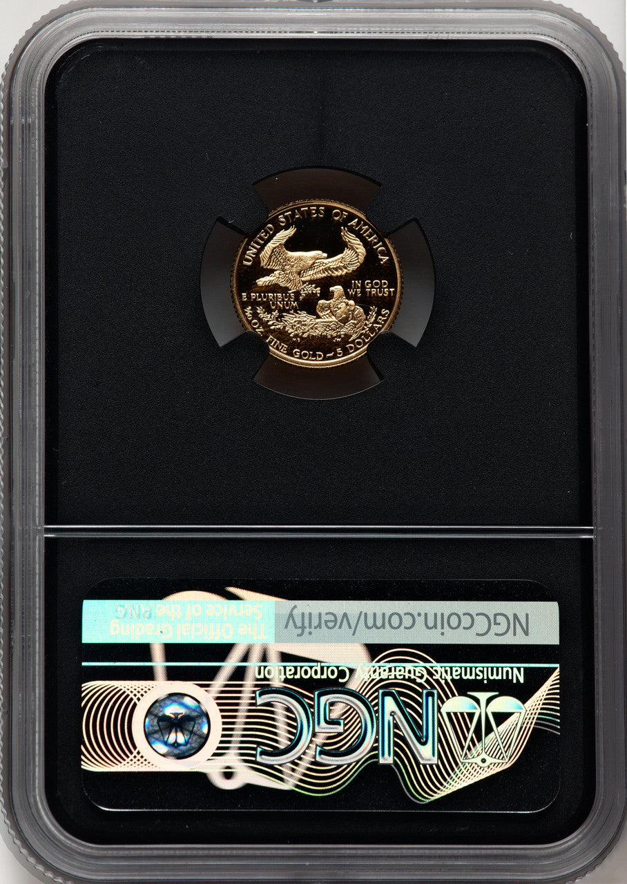 1993-P $5 Tenth-Ounce Gold Eagle Miles Standish NGC PF70