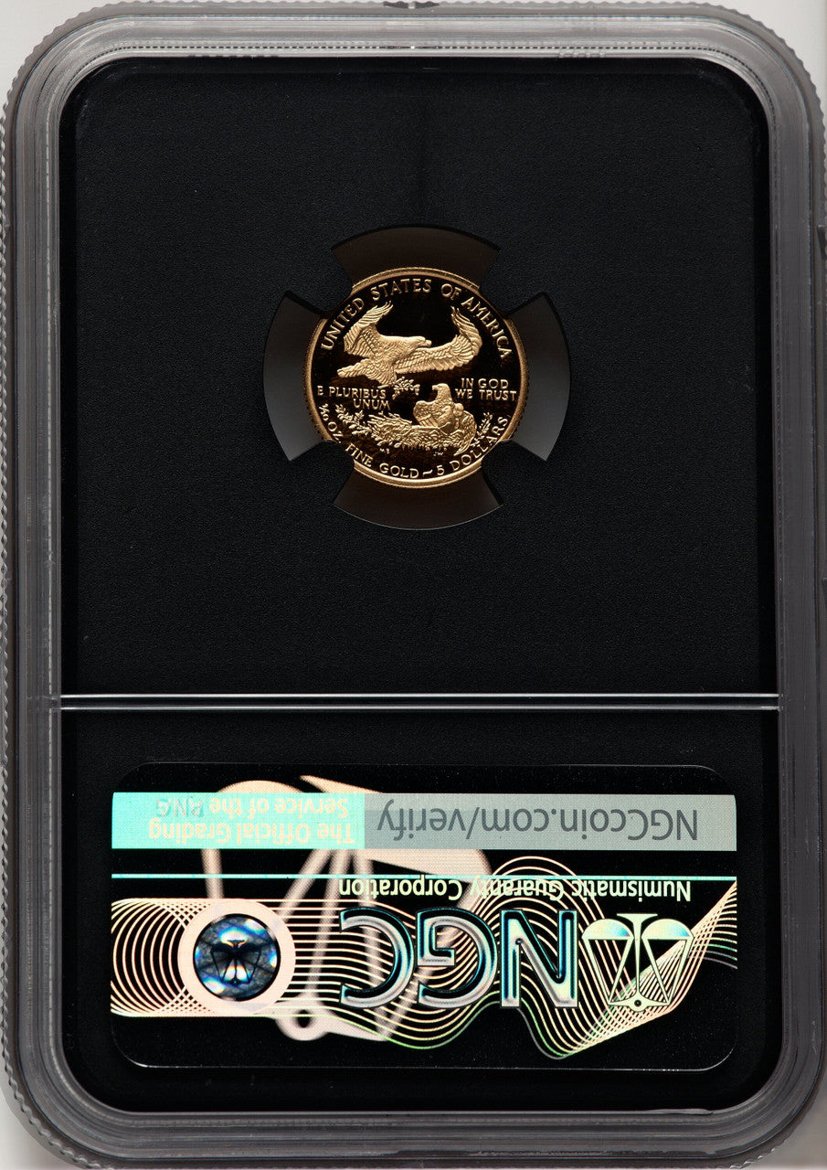 1994-W $5 Tenth-Ounce Gold Eagle Miles Standish NGC PF70