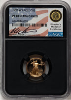 1995-W $5 Tenth-Ounce Gold Eagle Miles Standish NGC PF70