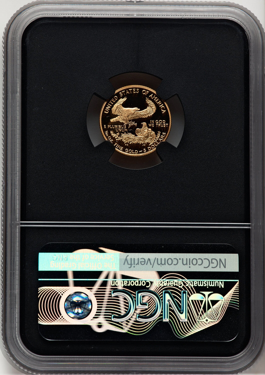 1996-W $5 Tenth-Ounce Gold Eagle Miles Standish NGC PF70