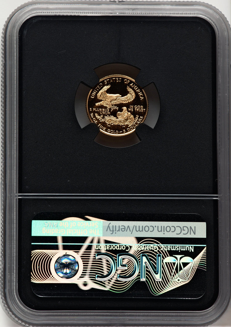 2002-W $5 Tenth-Ounce Gold Eagle Miles Standish NGC PF70