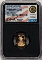 2010-W $5 Tenth-Ounce Gold Eagle Miles Standish NGC PF70
