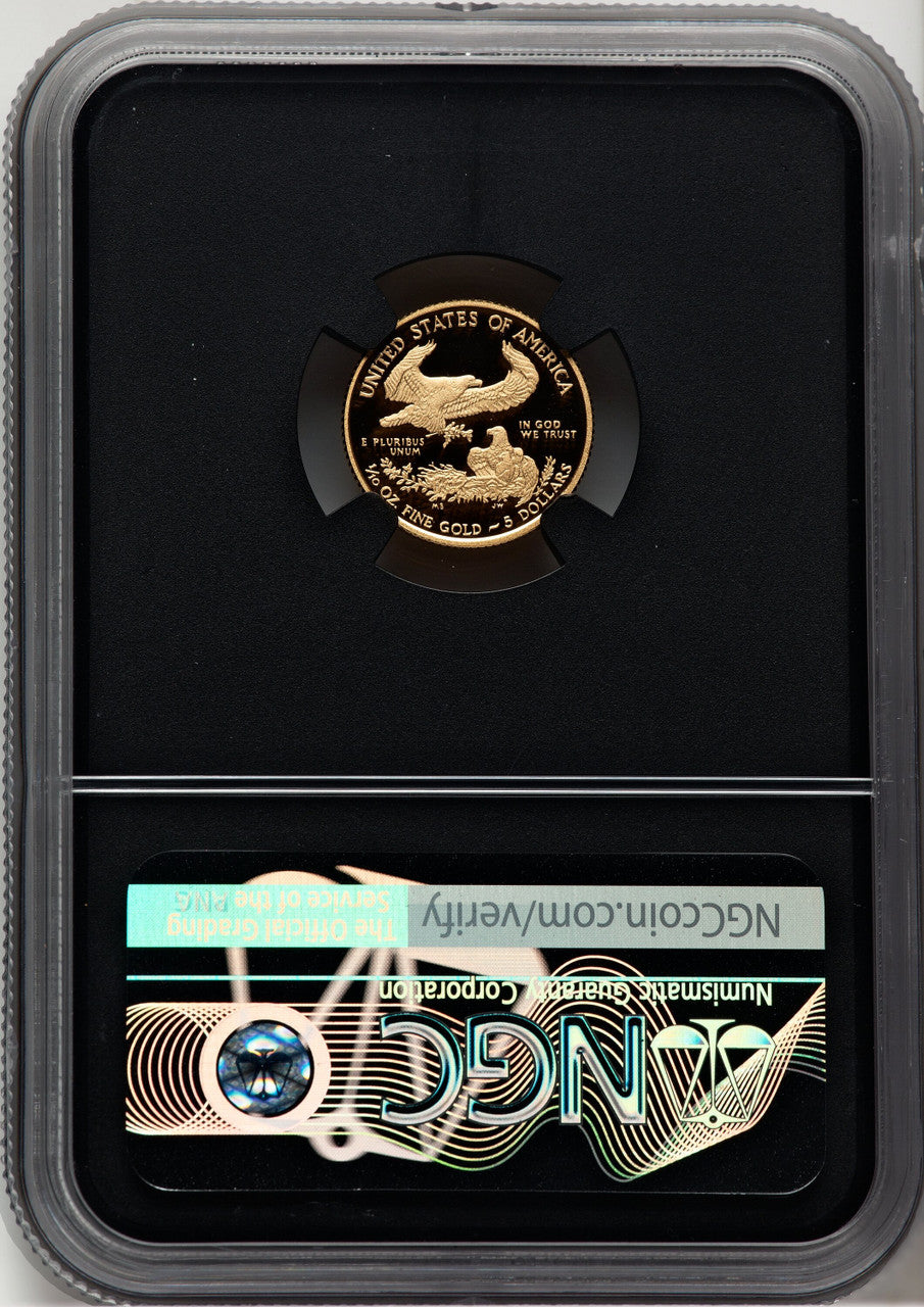 2010-W $5 Tenth-Ounce Gold Eagle Miles Standish NGC PF70