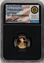 2014-W $5 Tenth-Ounce Gold Eagle Miles Standish NGC PF70