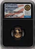 2018-W $5 Tenth Ounce Gold Eagle Miles Standish NGC PF70