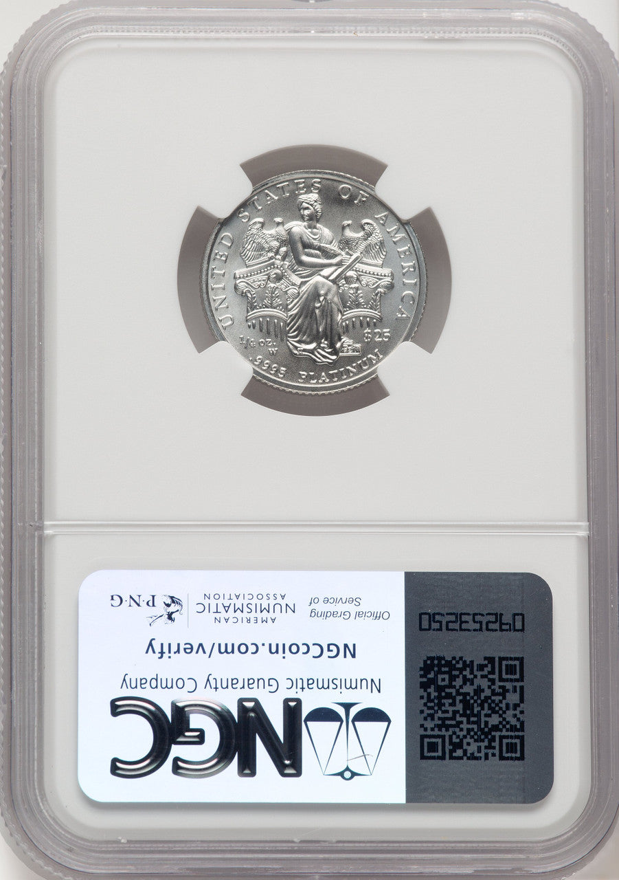 2006-W $25 Quarter-Ounce Platinum Eagle Burnished Brown Label NGC MS70