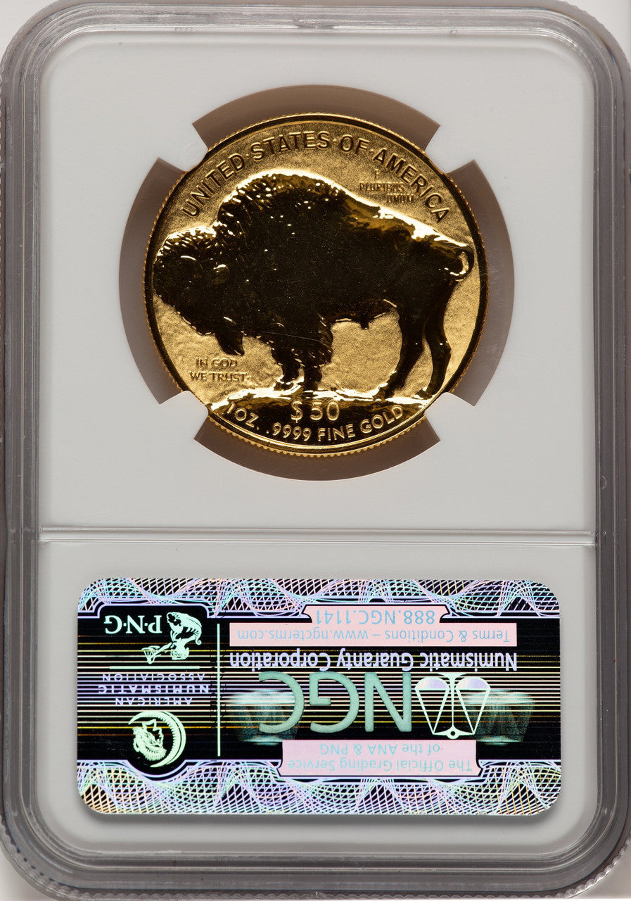 2013-W $50 One-Ounce Gold Buffalo Reverse Proof First Strike 100th Anniversary NGC PF70