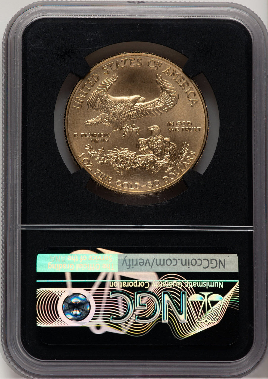 2020 $50 One-Ounce Gold Eagle FDI NGC MS70