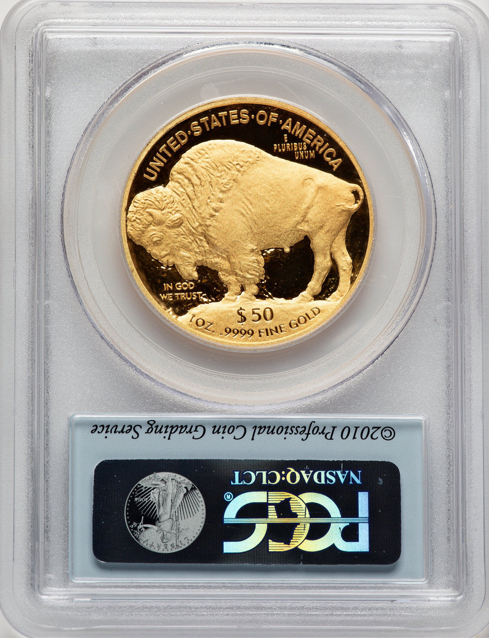 2011-W $50 One-Ounce Gold Buffalo Bison Label PCGS PR70