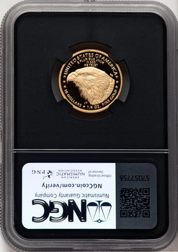 2021-W G$10 Quarter Ounce Gold Eagle Type Two First Strike ER Miles Standish NGC PF70