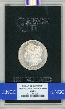 1880-CC Reverse of 1878GSA Morgan Dollar NGC MS63