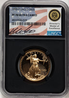1993-P $25 Half-Ounce Gold Eagle Miles Standish NGC PF70